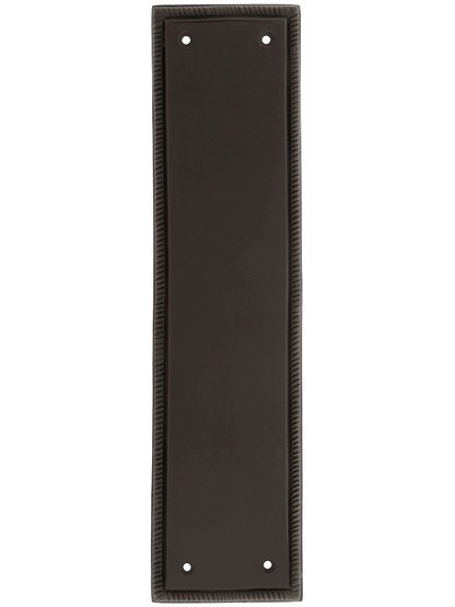 12 inch Rope Push Plate In Oil Rubbed Bronze.